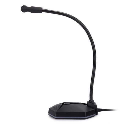 Computer Mic RGB USB Bendable 360° Omnidirectionnel Drive Free PC Desktop M Fit - Afbeelding 7 van 19