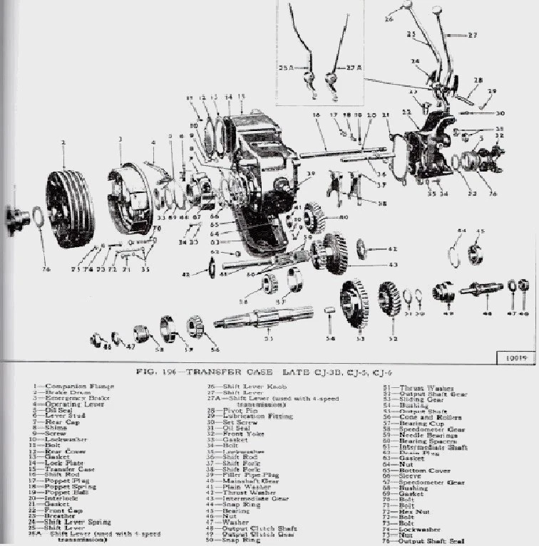 Fits Jeep Willys A1195 Transmission T90 & Transfer Case T18 for 4-134 Engine - Image 3 of 4
