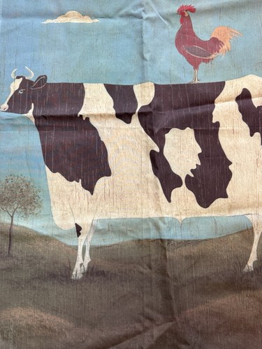 Gallo rústico blanco y negro Holstein bandera de vaca lechera 34”x24” arte Warren Kimble - Imagen 6 de 18