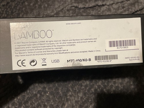 Empty box For WACOM BAMBOO MTE-450B GRAPHIC PEN TABLET 2008 - Zdjęcie 5 z 5