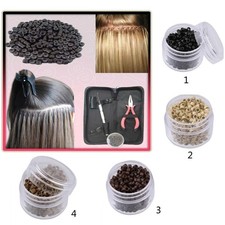 Silicone Tubes Beads Locks Micro Rings Hair Extensions