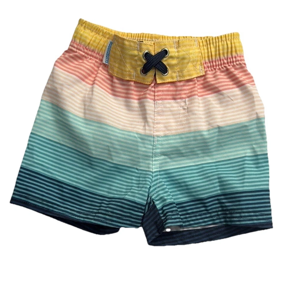 RuggedButts Baby Jungen Badehose mehrfarbig gestreift Gummibund 3-6m
