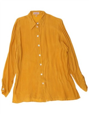 Citylife Damen Oversize Shirt Bluse IT 42 Medium Gelb VE02