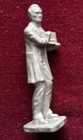Vintage Metal Figurine  – Victorian Gentleman Unpainted 2.3” used, hat in hand — photo 2