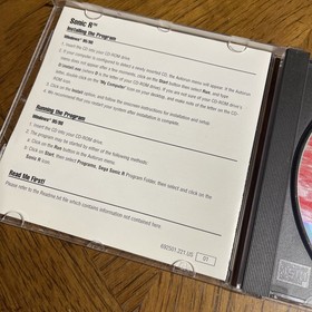 Sonic R Sega CD-ROM Collection 1999 Win 95 98 Racing Video Game PC