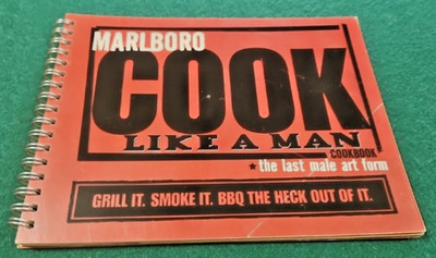 Marlboro Cook Like A Man Cookbook BBQ  Outdoors Country Store male art form