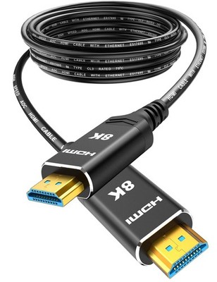 HDMI Cable Fiber Optic  8K 4K 120HZ 100FT , in-Wall CL3 Rated-    Feet