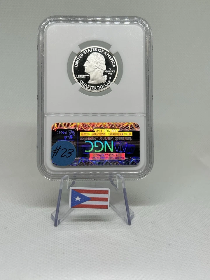 2009-S Silver 25c Puerto Rico PF70 Ultra Cameo NGC!🇵🇷💯✨ - Image 3 of 3
