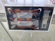 Chase Burns/Hagen Smith 2024 Bowman Draft Prospects Dual Auto /25 Refractor