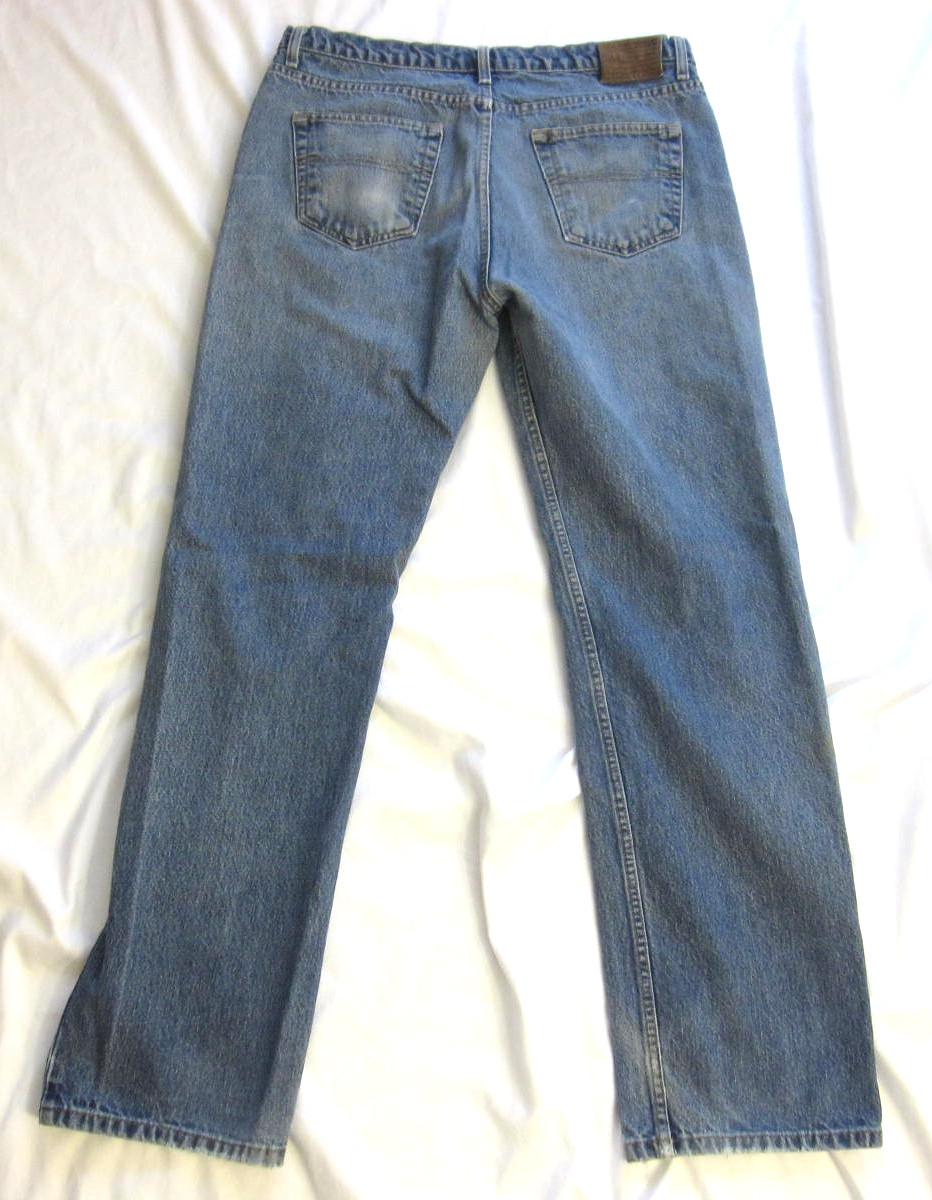 Y2K Distress Polo Jean Ralph Lauren Button Fly Button Denim Men Sz 36x32 (MP481) thumbnail 12