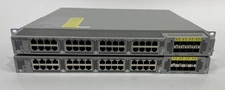 Lot of (2) Cisco N2K-C2232TM-E-10GE 32-Port Fabric Extender w/ Ears + N2K-M2800P
