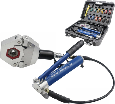 #ad Hydraulic AC Crimping Tool AC Hose Crimper Manual Kit High Pressure Air Conditio $276.99