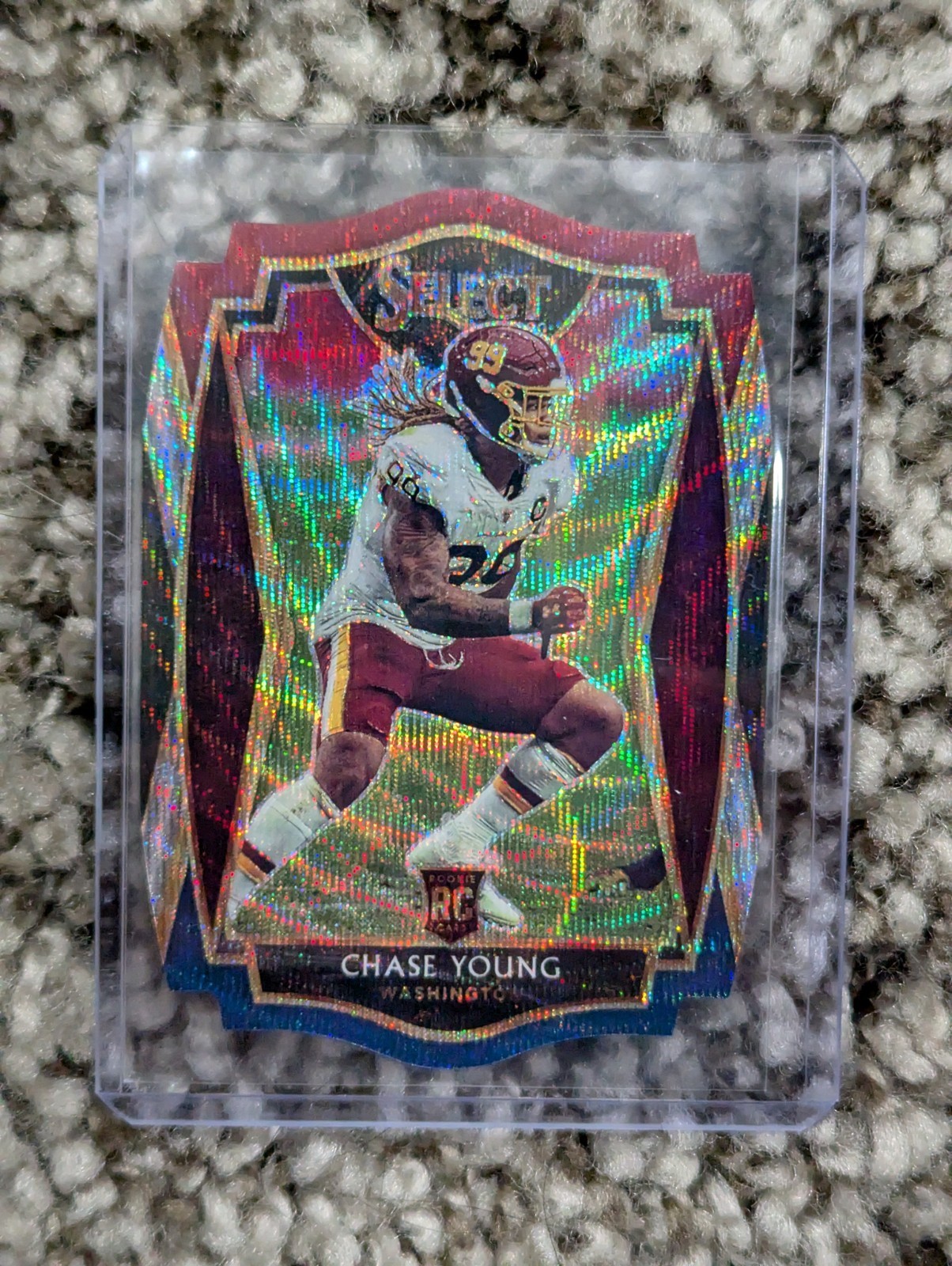 2020 Panini Select - Premier Level Chase Young #164 Tri-Color Prizm Die-Cut (RC)