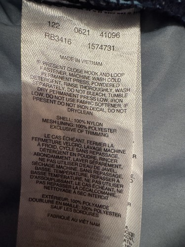 Columbia Boys' Rain Jacket Size Small Navy/Teal Full Zip, Windbreaker - Picture 5 of 7