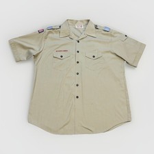 Boy Scouts of America BSA Men s Adult 2XL XXL Traditional Tan Shirt Made In USA