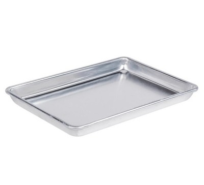 (12) Quarter 1/4 Size Aluminum 13'' x 9 1/2'' Restaurant Bun Sheet Baking Pan Tray