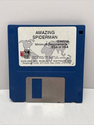Amazing Spider-Man DOS 3.5  Floppy Disk 1990 Paragon Vintage PC Game