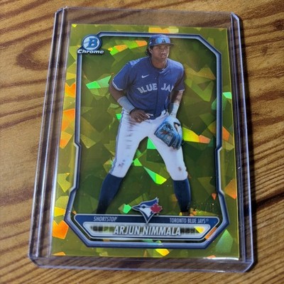 2026 Bowman Sapphire ARJUN NIMMALA Yellow Parallel #/75 BCP-67