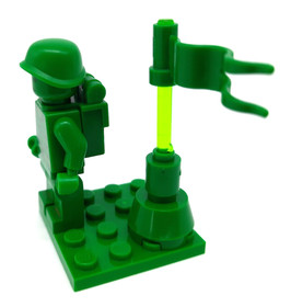 LEGO Toy Story &ndash; Green Army Man w/ Pack, Flag (toy001) Minifigure, 7595, 2010