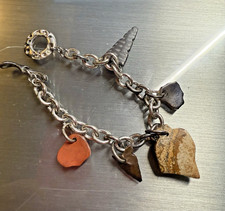 Robert Lee Morris RLM studio silver charm bracelet with stones
