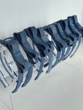 headband denim blue navy, casual look, girls accessories 2 pcs