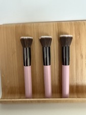 Flat Top Kabuki Stippling Powder Brush Professional Makeup Brushes set of 3