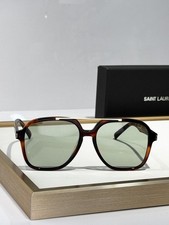Saint Laurent Tortoise Green Lens Geometric S...