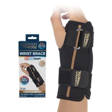 Copper Fit® RAPID RELIEF Wrist Brace | Hot & Cold Gel Pack | Adjustable