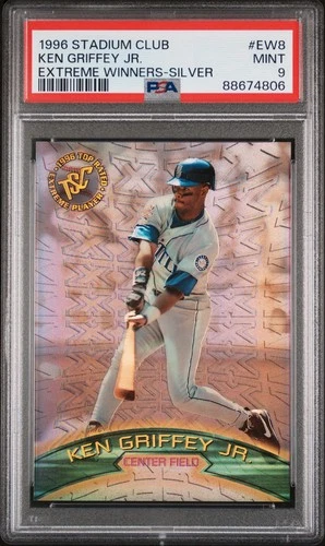 1996 Stadium Club #EW8 Ken Griffey Jr. Extreme Winners - Silver SP Mint PSA 9