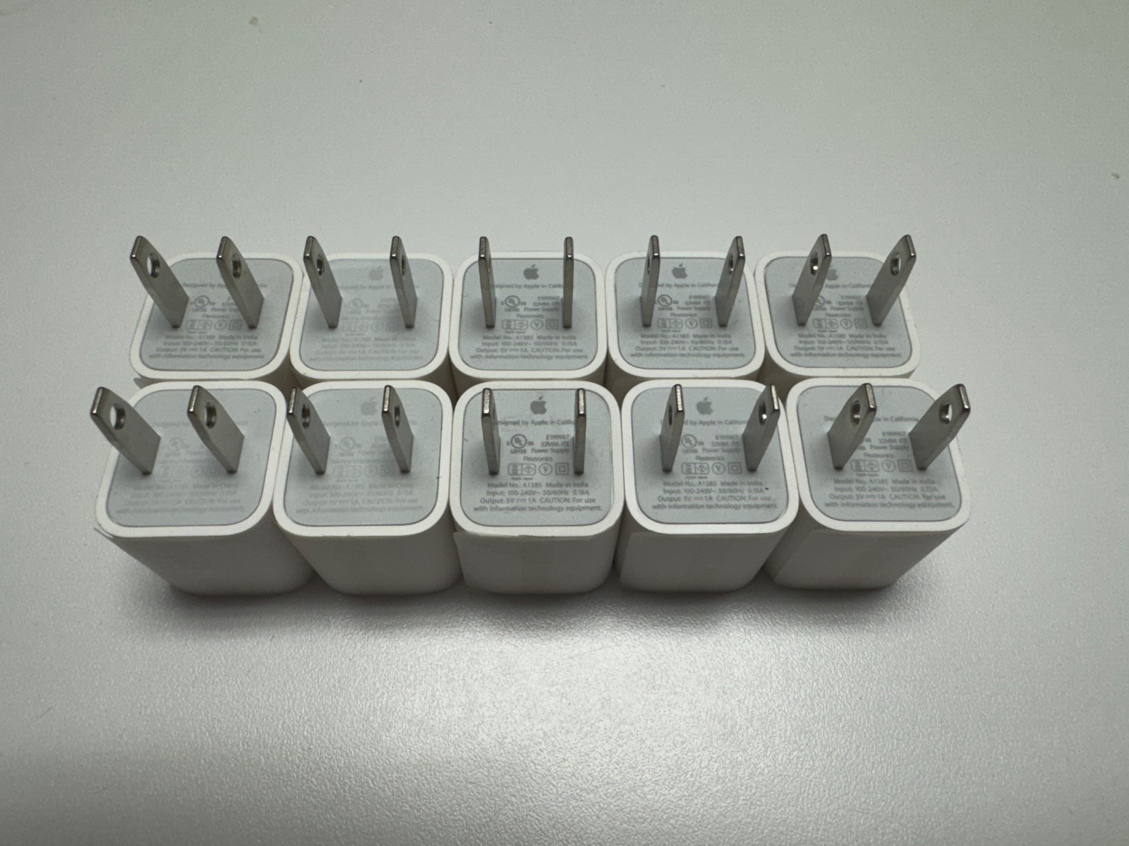 (10 Pack) Genuine OEM Apple 5W USB Wall Charger Power Adapter For iPhone iPad