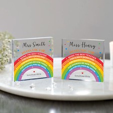 Personalised Teacher Gifts Acrylic Block Thank You Teacher Teaching Assistant