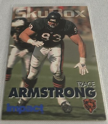 1993 Skybox Impact Football Trace Armstrong Chicago Bears Blue Foil #32
