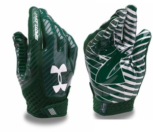 green under armour football gloves