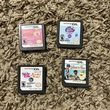 Nintendo DS Game Cartridge Lot Littlest Pet Shop Pinkalicious Style Lab Daring