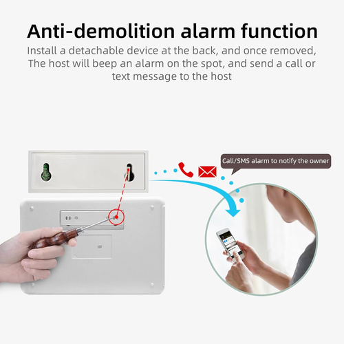 Sistema Di Allarme Di Sicurezza Domestica WIFI+GSM, Kit Allarme Fai Da Te Con Ri - Foto 5 di 12