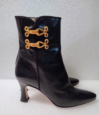 Vintage Bally Ankle Boot/Booties Gold Hardware Toggles Quartz Woman's 5 1/2 M