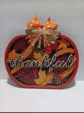 Thyle Thanksgiving/Fall Large Thankful 3D Hollow Out Pumpkin