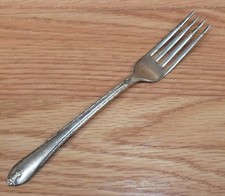 Genuine Vintage WM Rogers Son IS Exquisite Silver Tone Baby Fork Only READ