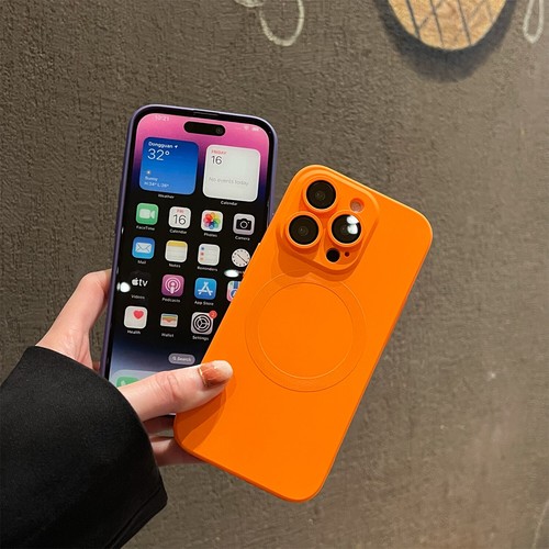 For iPhone 16 15 14 Pro Max 13 Mag Safe Silicone Case Shockproof Magnetic Cover - Photo 8 sur 32