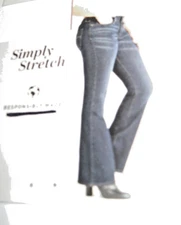 Riders,5 Pocket,Weathered  Distressed Jeans,# 2911, Med Blue Wash,Bootcut,  18 L