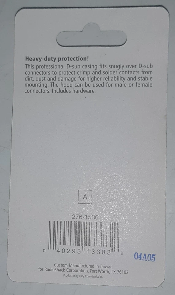 RadioShack 276-1536 25-Position Male or Female Shielded Metalized D-Sub Hood - Image 3 of 3