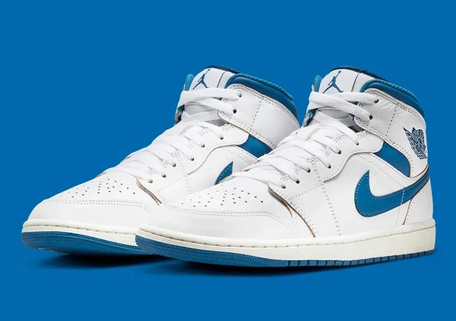 Jordan 1 Mid SE Industrial Blue White FN5215-141 Men's Shoes NEW