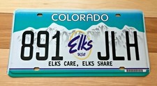 Colorado Elks License Plate