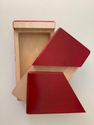 DC-BEAUTIFUL Impossible Box Puzzle Master Secret Opening Box Wooden Red Magic