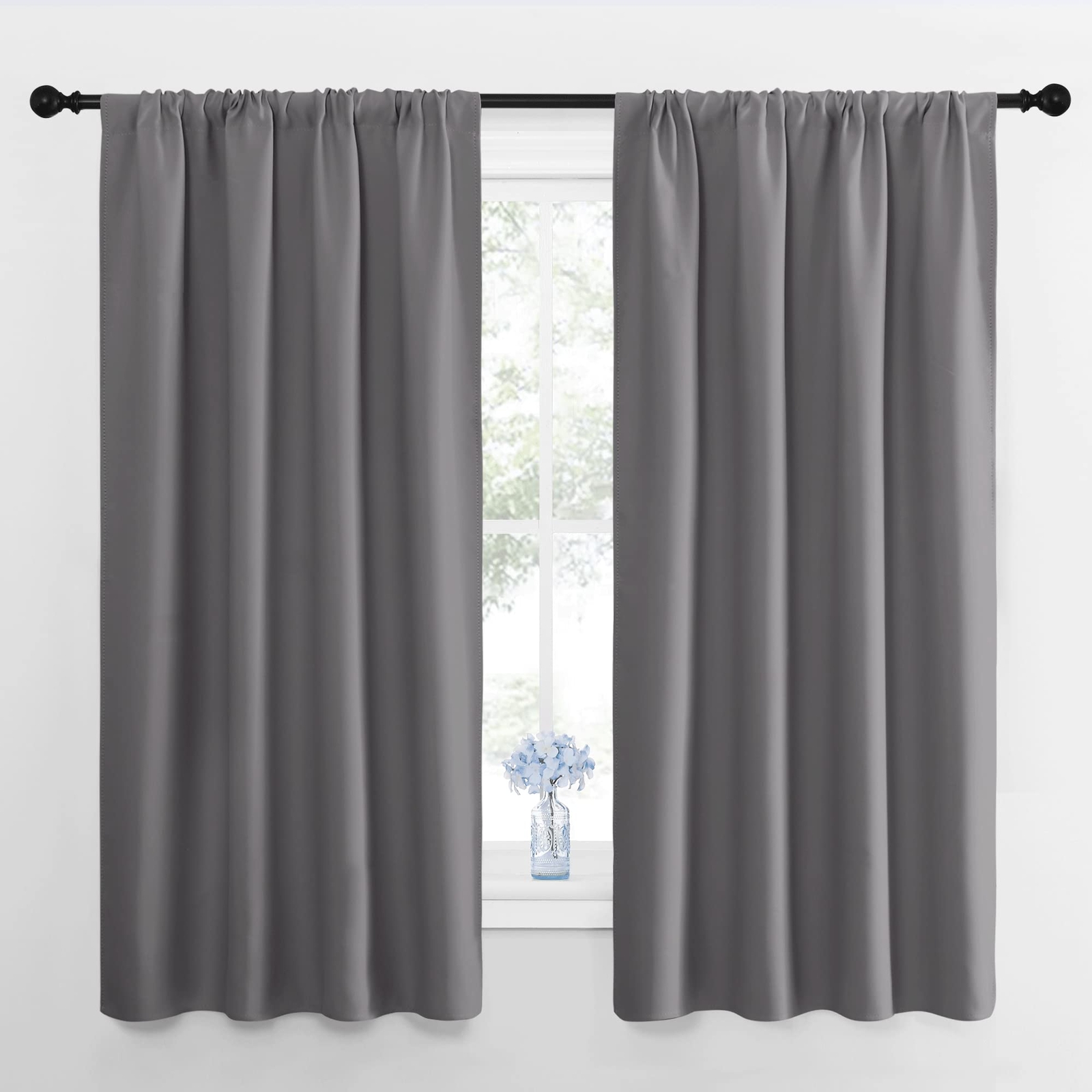 Blackout Curtains for Bedroom Thermal Insulated Rod Pocket Window Panels