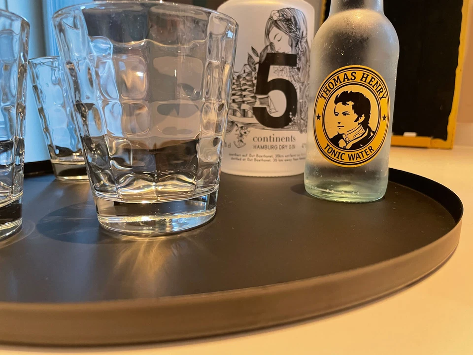 XL Metall Deko Tablett Rund 30-42cm Dekoteller Kerzentablett Servierteller Xmas - Bild 3 von 4