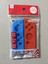 DAISO BRAND NINTENDO SWITCH CONTROLLER COVERS - BLUE/RED - NEW