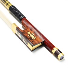 Carbon Fiber Core Hybrid Violin Bow Master Level Snakewood Frog  Ship from USA 