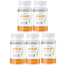 AriaLief Brain Pills - Nerve Health  Cognitive Support Supplement- 5 Bottles