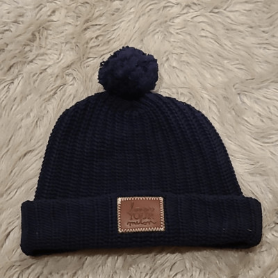 Love your melon navy blue monochrome pom beanie | eBay display picture 2